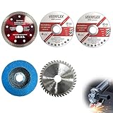 Trennscheiben 115, 5 Stück 115mm Trennscheibe, Trennscheibe Metall für 22.23 Mm Bohrung, Winkelschleifer Scheiben zum Schneiden Von Metall, Stein, Holz, Keramik, Fliese, Schleifen, 115x22.23mm
