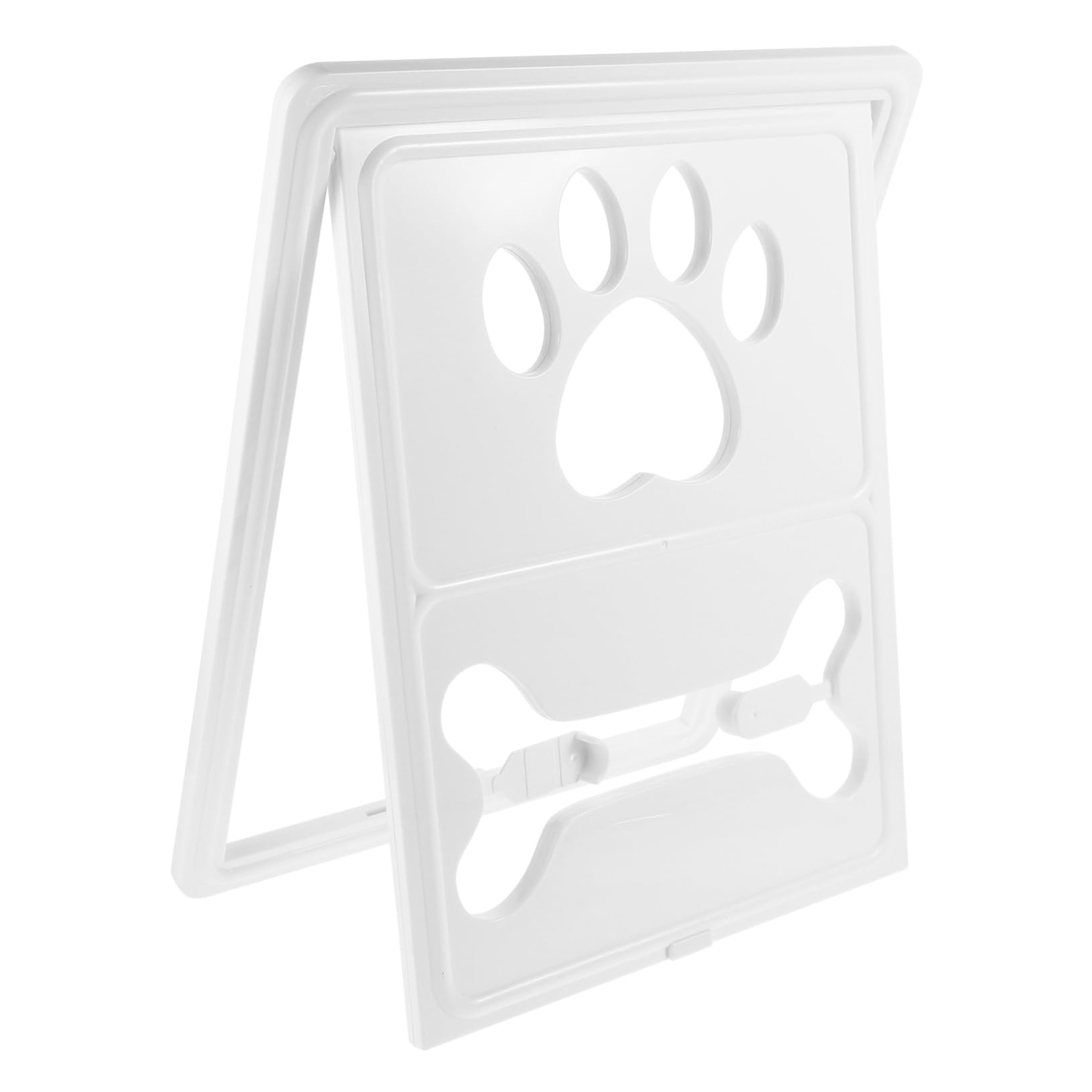 Puerta Mosquitera para Mascotas de PP Color Blanco Cierre Magnético | Bloqueo Automático, para Puertas y Ventanas de Mosquitera, Uso para Gatos y Animales Pequeños