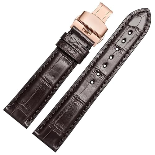 [ȓX] NR_CU[Xgbv 18mm 19mm 20mm 21mm 22mm EHb`xg Altiplano G0A29112 PIAGET POLO G0A43001 Ulysse Nardin Ή(A-Dark Brown-Ros