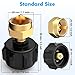 Gogoonike Propane Refill Adapter for 1 lb. Tanks, Propane Adapter Fill 1lb from 20lb, LP Gas Cylinder Tank Coupler Fits QCC1 / Type1 Propane Tank and 1 lb Throwaway Disposable Cylinder (Black)