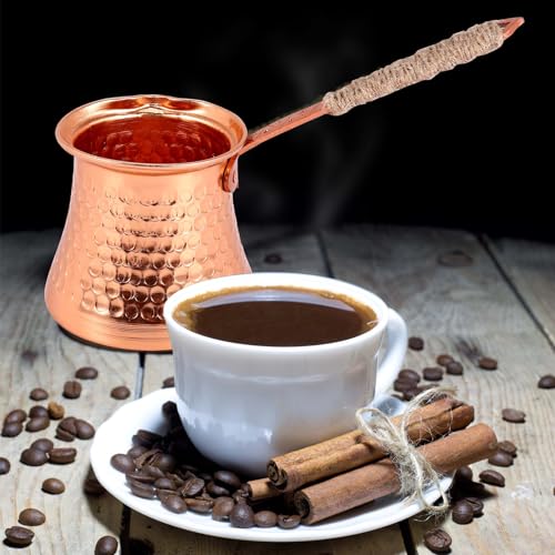 Cafetera turca Cezve de cobre con 320ml de capacidad para preparar café turco original 4