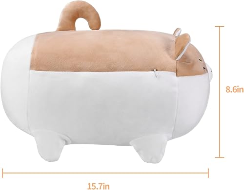 Miniatura 3 de Auspicious beginning Shiba Inu Corgi Kawaii - Almohada suave para abrazar, peluche de perro de peluche, regalo para niños de 15.7 pulgadas