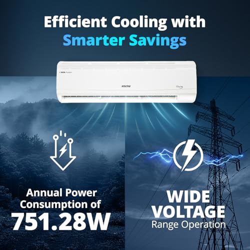Voltas 185V Vectra CAR 1.5 ton 5 star,New star rated, inverter Split AC|4-IN-1 Adjustable modeHigh ambient Cooling-cools even at 52°C|Anti dust filter with Anti-microbial coating|Copper Coil|White 9 51mK71IrnkL