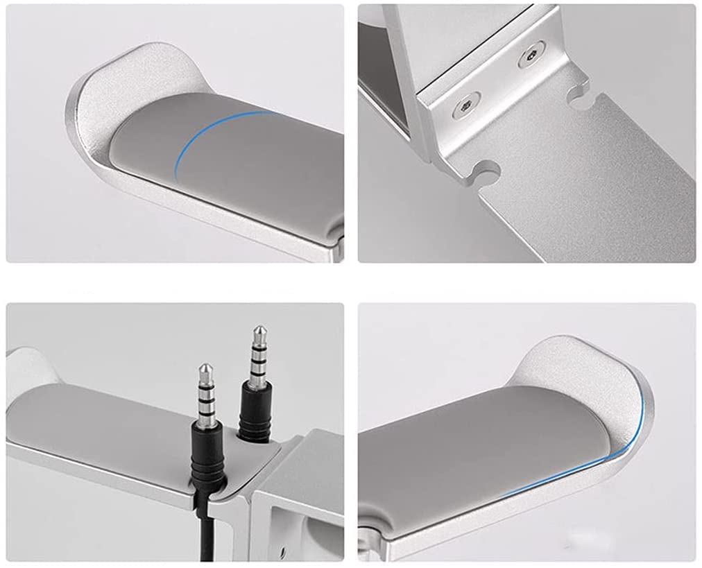 Supporto Per Cuffie Porta Cuffie Supporto Per Cuffie Da Tavolo Con Clip Universale Per Doppio In Metallo Per Auricolari Portatile E Girevole Organizzare(F)