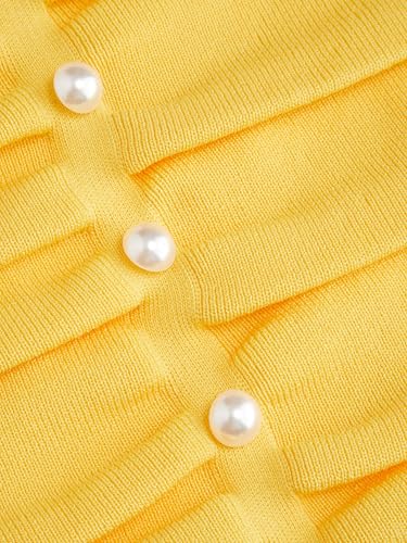 Image of CIDER Faux Pearl Tube Tops for Women Split Hem Knit Crop Y2K Going Out Tops | Cute Ruched Tops, Spring Summer Outfits, Vacation, Concert
