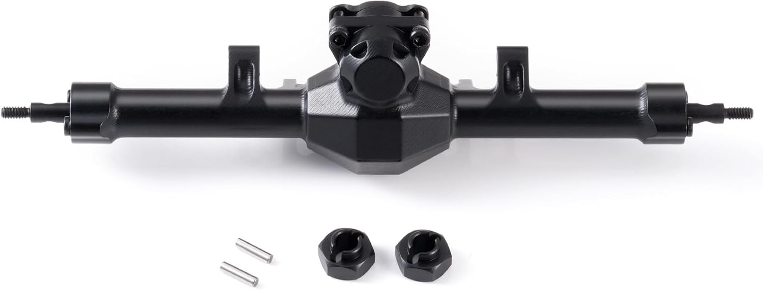 +4mm SCX24 Rear Axles Set Extended for Axial SCX24 Deadbolt Bronco JLU C10 Gladiator Base Camp Power Wagon 1/24 RC Crawler Car Upgrade Parts (Rear Axle)