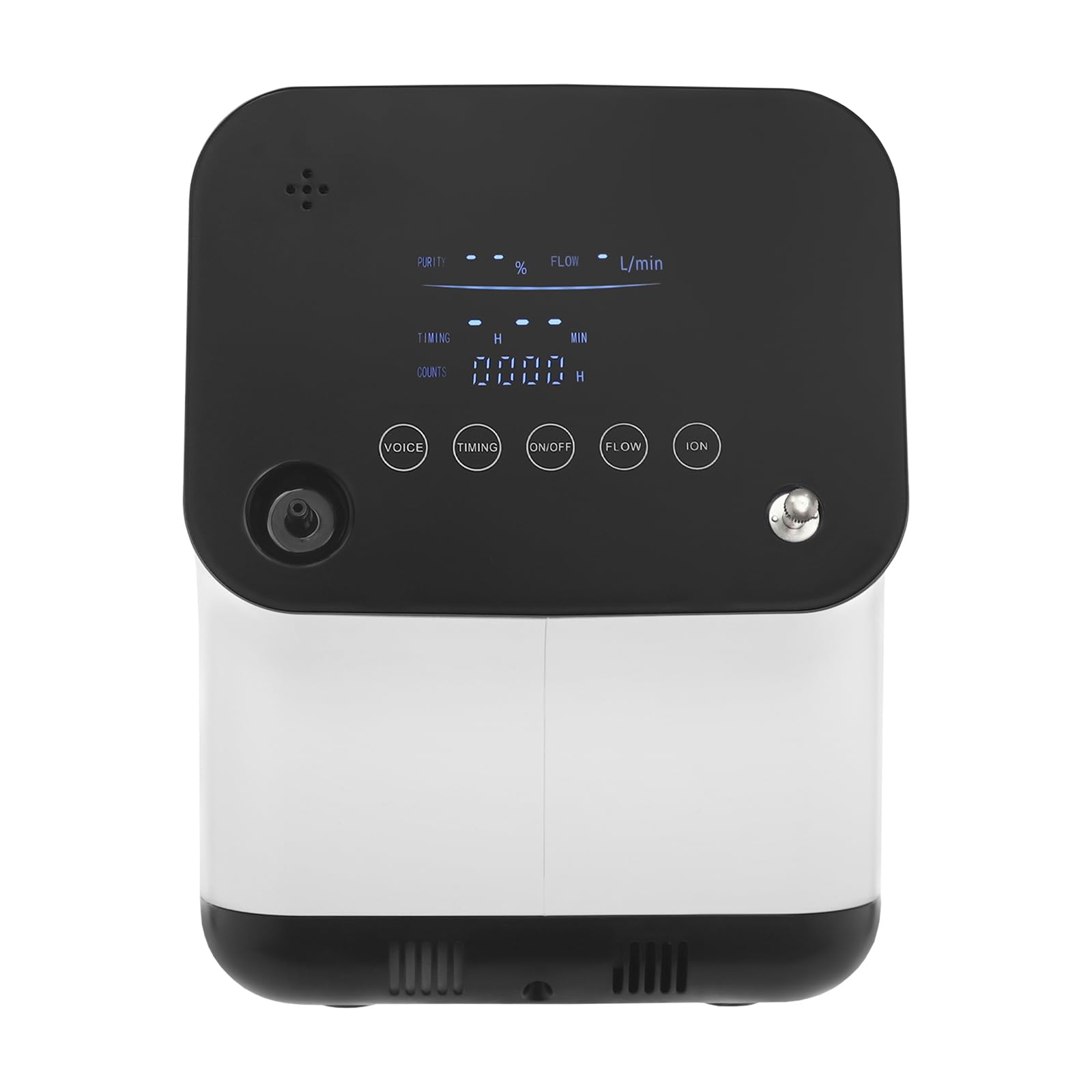 Dispositivo di ossigeno portatile per casa, portata 1-7 LPM 48H, ossigenazione continua per case, camere da letto, soggiorno, case di cura, centri per anziani