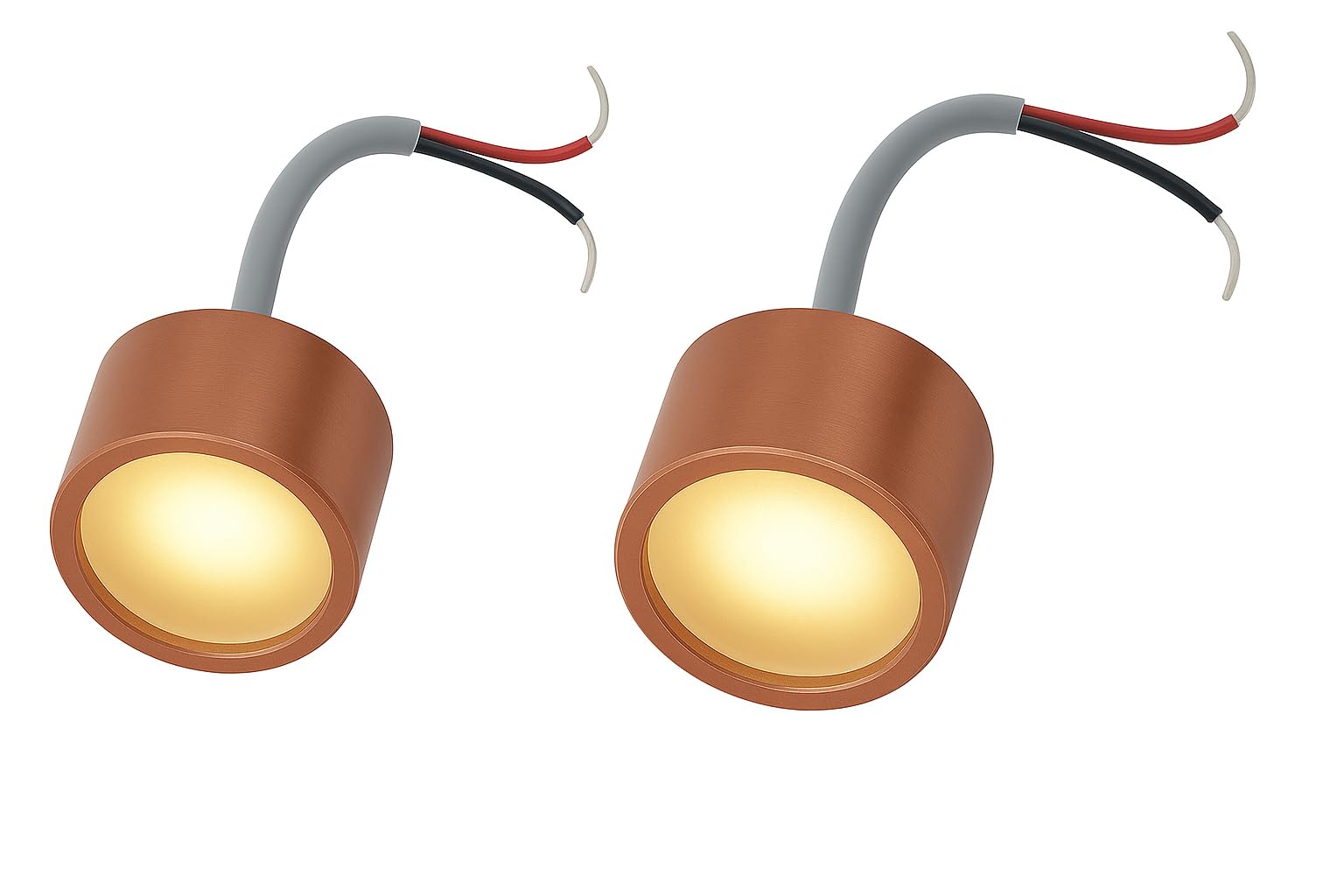 Craftfry 3Watt Micro Mini Surface Mounted LED Light in Rose Gold Body – Warm White Focus Light, Compact 2cm Height & 3cm Diameter – Ideal for Temple, Shelves, Spot & Accent Lighting Pack of 2-image-9