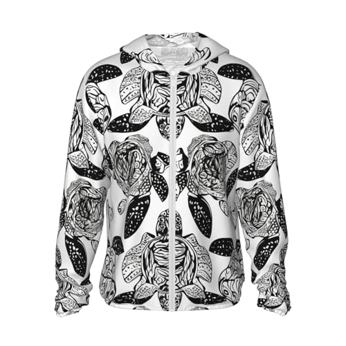 Men's Sun Protection Shirts Animals Sea Turtles Long Sleeve Sun Shirt for Fishing Running Hiking Swim