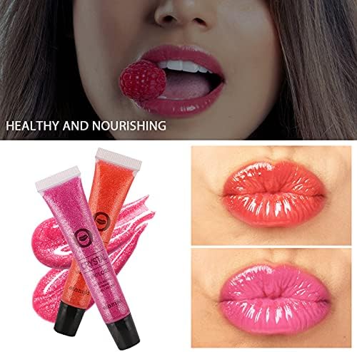 12 Colors Glossy Lip Glaze Crystal Shimmer Lip Gloss Gifts for Her Liquid Lipsticks Long Lasting Moisturizing Lip Gloss Liquid Lipstick Glitter Lip Tints Kit