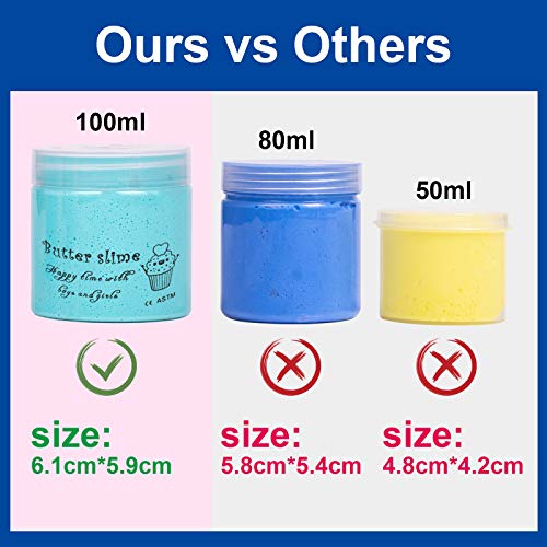 Image of Tonlead 3 Pack Butter Slime Kit, Slime Pack With Shark Slime Latte Slime Stitch Slime, Soft Putty Non-Sticky Sludge Toys, Birthday Kids Party Favors For Girls Boys(100Ml Each*3)