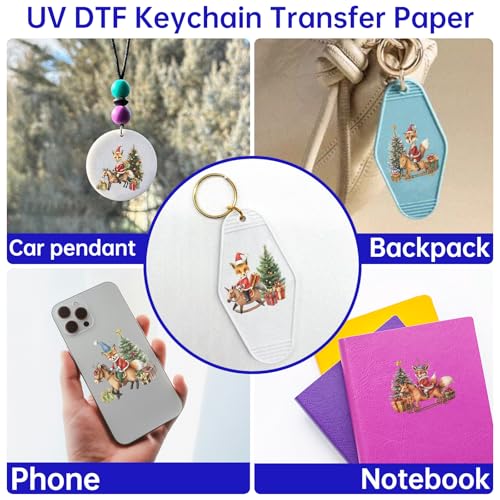 Image of 48 Pcs UV DTF Stickers Christmas Fox Sticker for Keychain