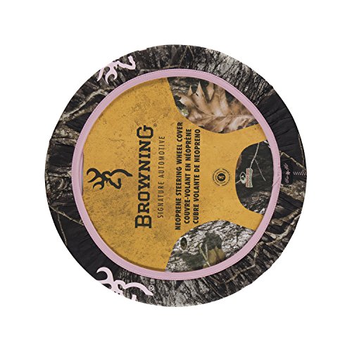 Browning Neoprene Steering Wheel Cover (Pink Buckmark and Trim, Mossy Oak Break-Up Camouflage, Sold Individually)
