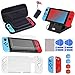 16 en 1 Kit de Accesorios para Nintendo Switch, Funda para Nintendo Switch con 10 Cartucho de Juego | Carcasa de Silicona y Plastico | Protector de Pantalla | Tapas para Joystick | Soporte Ajustable