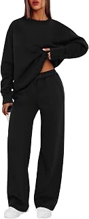 XIEERDUO Women's 2-Piece Sweatsuits Matching Lounge Set Crewneck Oversized Tracksuit Fall 2025 Fashion