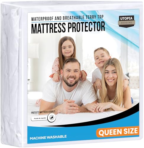 Queen Size Mattress Protector Waterproof, Premium 200...