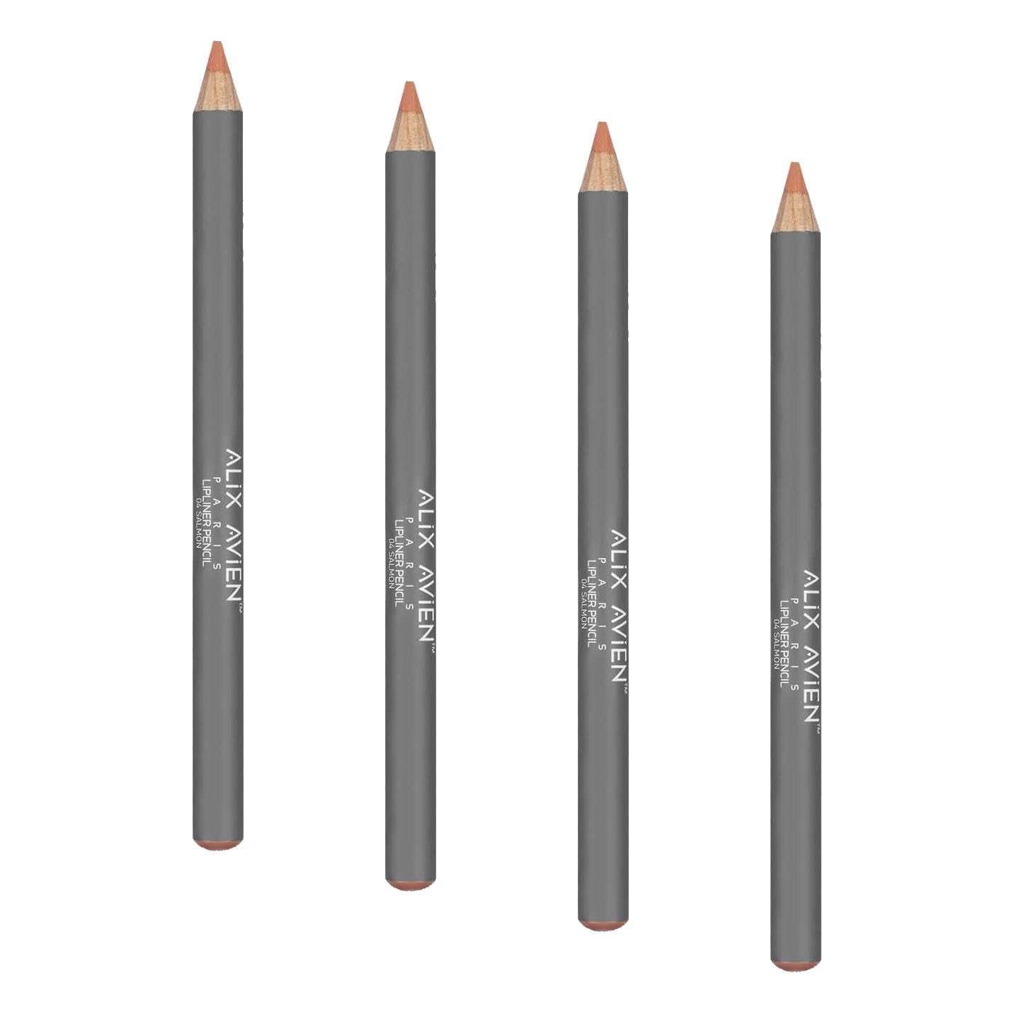 ALIX AVIEN Uzun Süre Kalıcı Dağılma Yapmayan Nemlendirici Dudak Kalemi - Lipliner Pencil 04 Salmon (4 paketi)