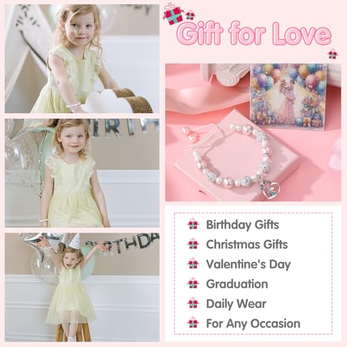 Kids Bracelet for Girls - Matching Wish Adjustable Pink Unicorn Princess Bracelet for Girls First Day of School/Party/Birthday Gifts Stuff for Daughter Granddaughter Niece Friend2