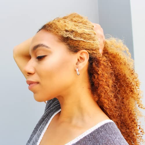 Cate & Chloe Amaya 18K White Gold Plated Hoop Earrings For Women | Twisted Silver Hoops Earring Set With Round Cut Cubic Zirconia Simulated Diamond Crystals | Silver Hoop Earrings For Women #TOP3