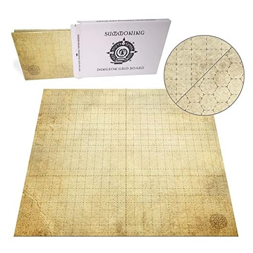 Summoning Dungeon Grid Board | IMPRESCINDIBLE accesorio para Juegos de Rol - Batallas – Juegos de Mesa como D&D, Pathfinder y Warhammer | DOBLE CARA, REUTILIZABLE, DURABLE Y PLEGABLE