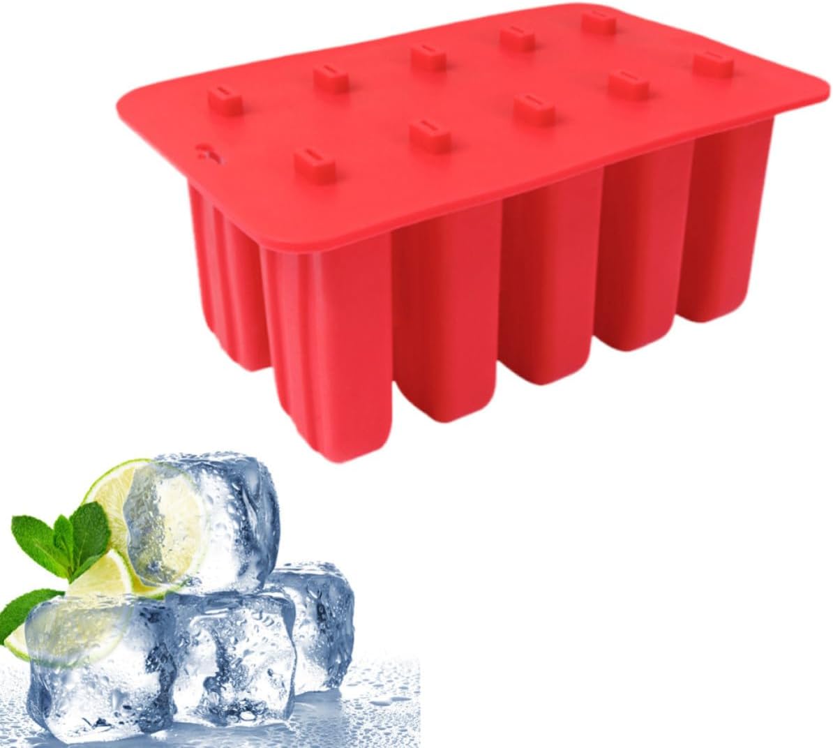 Silicone Ice Pop Mold, for Home 10 Grid Reusable Maker