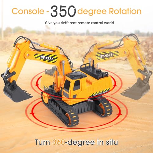 Double E E571-003 Remote Control Excavator Toy 2 Batteries Rc Excavators Sandbox Digger Hydraulic Construction Toys Vehicles Birthday Gift thumb #1