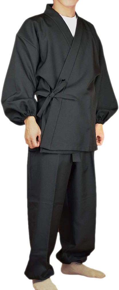 SOU・SOU モスリン角袖風靡 片身替わり/濃灰×北斎神奈川沖浪裏 Mサイズ