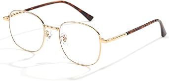ZanyLen Blue Light Blocking Glasses Woman Trendy Metal Frame Womens Eyeglasses