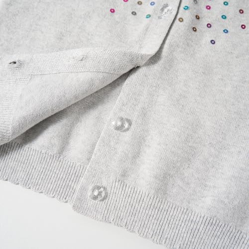 Image of Rolanko Girls Cardigan Sparkling Sequin Kids Knit Button Up Sweater Cardigan Long Sleeve 4-11 Years