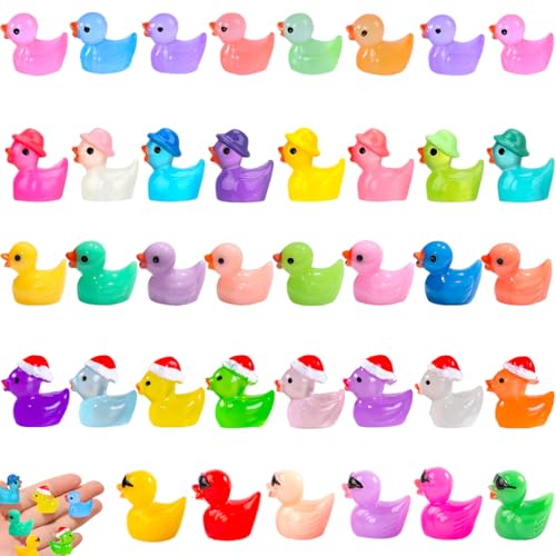 Mini Ducks 50 Variety Pack Tiny Ducks Little Resin Duckies Figures