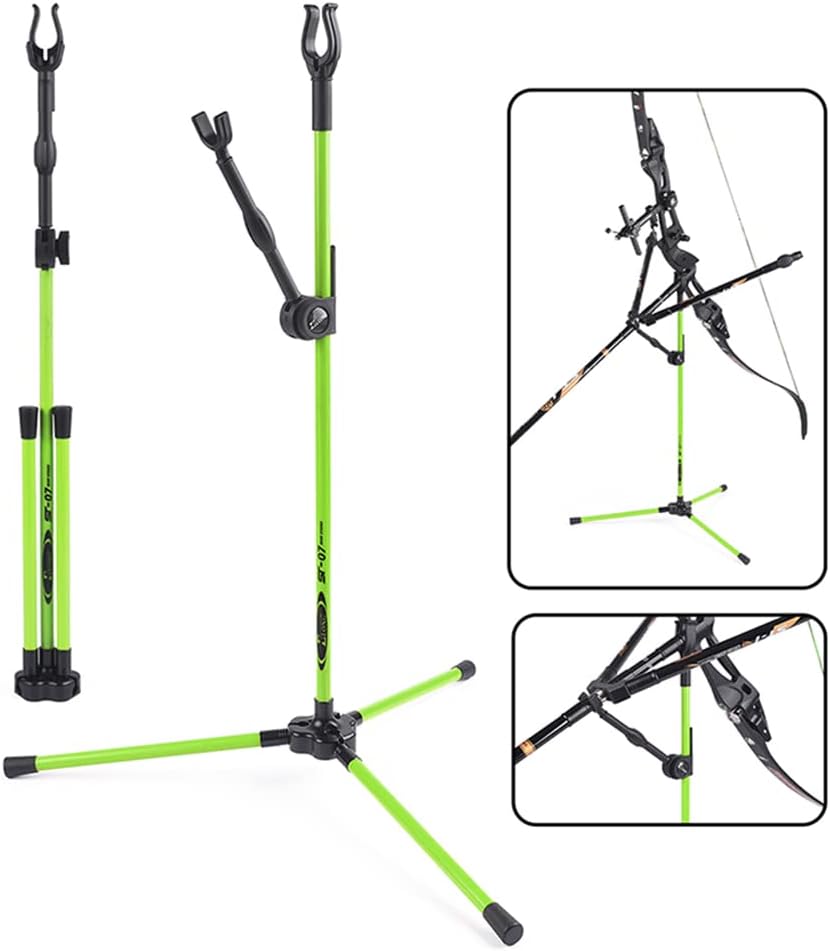 SHARROW Archery Bow Stand Recurve Bow Stand Fiberglass Bow Holder Balance Bar Stand Side Stand Folding Bow Rack for Longbow Takedown Bow Traitional Bow