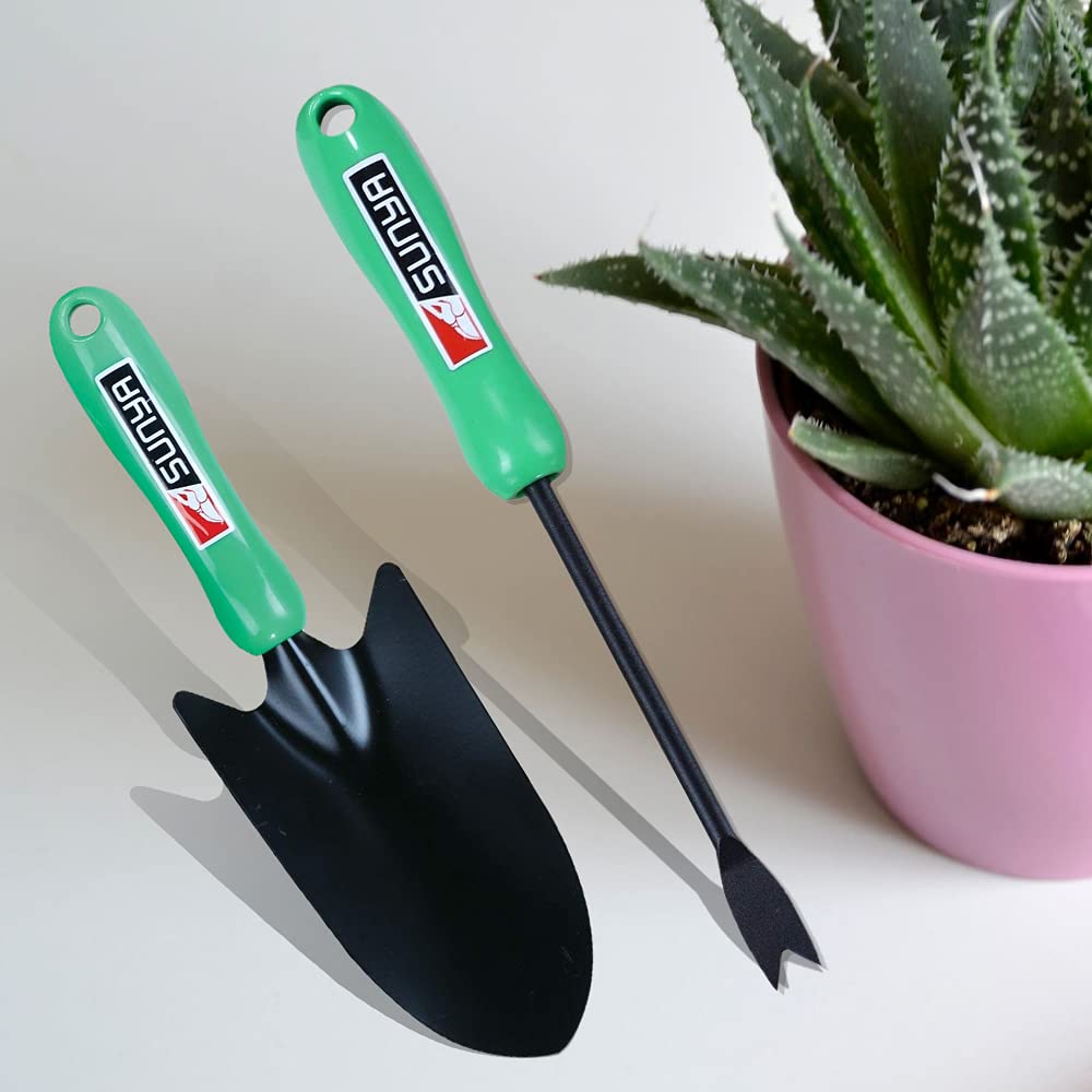 Kraft Seeds Sunya Tool Combo Pack of 2 Gardening Green Plastic Handle Weeder, Big Trowel – Heavy Garden Cultivating Tools for Garden Lovers (B08RWGRHDN) Amazon Price History, Amazon Price Tracker