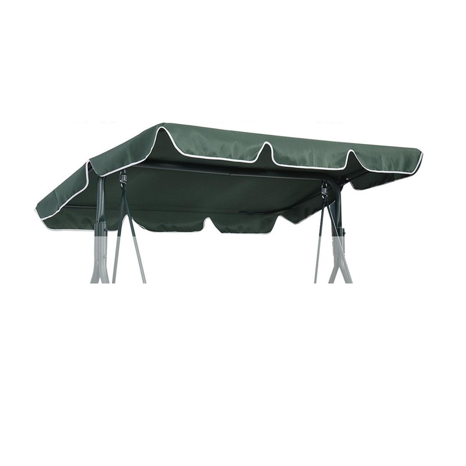 Garden Replacement Summer Swing Canopy Cover,3 Seater Replacement Canopy Swing Top Cover, Waterproof Swing Canopy Top Cover for Garden Outdoor Swing Chair Patio Bench,03,195 * 125 * 15cm