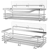 Duschregal ohne Bohren, Badezimmer-Regale, Shampoo-Halter für Dusche und Küche, platzsparend, 2 Stück