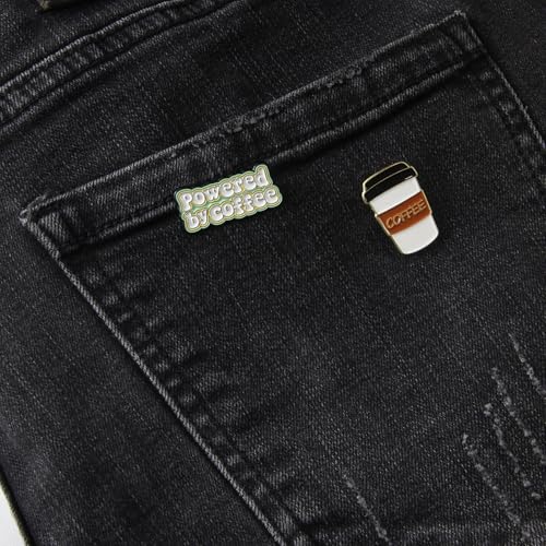 6PCS Coffee Slogans Cups Enamel Pins Bulk, Cartoon Cute Cool Need Coffee Lapel Backpack Hat Pin Set, Decorative Crooches Button for Jeans, Jackets, Bags, Dress, Shoes3