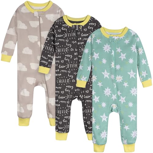 Onesies Brand unisex-baby Unisex Baby 3-pack Snug Fit One-piece Cotton Pajamas