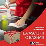 WypAll General Clean Cloths X60 6035, 1-Ply, High Absorbent, Hydroknit Technology, Reusable Up to 5 Times, Portable Brag Box, White, 1 Box x 200 Cleaning Cloths - 7