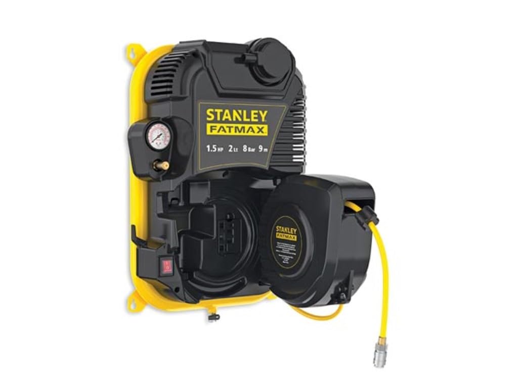 Stanley Fatmax WALLTECH PRO COMPRESSEUR MUR AVEC RÉSERVOIR 2L Noir/Jaune