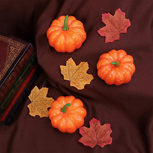 KESYOO42 peças acessório de Halloween de abóbora artificial de espuma de bordo de folhas de bordo (3