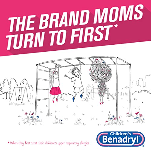 Benadryl Allergy, Dye Free Liquid Gels, Pack Of 24 & Children's Dye-Free Allergy Liquid, Diphenhydramine Hcl, Bubble Gum, 4 Fl. Oz #TOP3