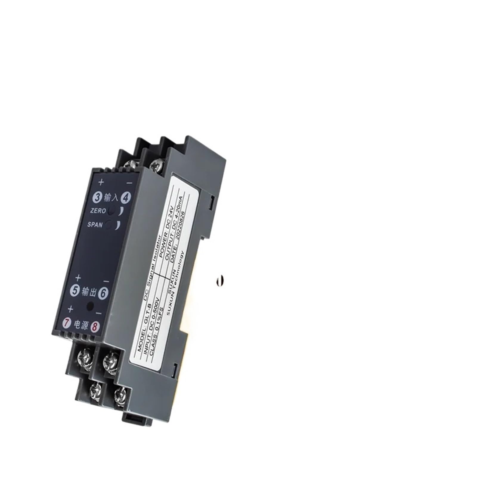 PVTLCYBI 0 10V 4 20mA Signal Isolator 1 In 1 Out Analog Converter Isolator DC24V 0-10V To 4-20mA(0-10mA Output,DC24V)