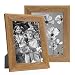 Produktbild PHOTOLINI 2er Bilderrahmen-Set 15x20 cm Strandhaus Rustikal Eiche-Optik Natur Massivholz mit Glasscheibe inkl. Zubehör/Fotorahmen