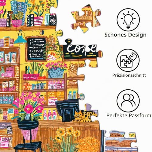 TangComplete Puzzle 1000 Teile für Erwachsene und Kinder, Impossible Game, Puzzles-Geschenk, Clevere Rätsel, Puzzles Farbenfrohes… – Ansicht 6