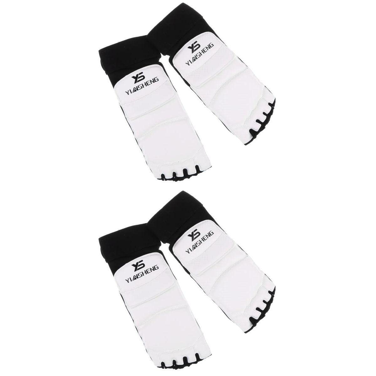 snappsy 2 Pair PU Taekwondo Foot Protector Guard Karate MMA Pads Socks Sparring Gear-picture-0