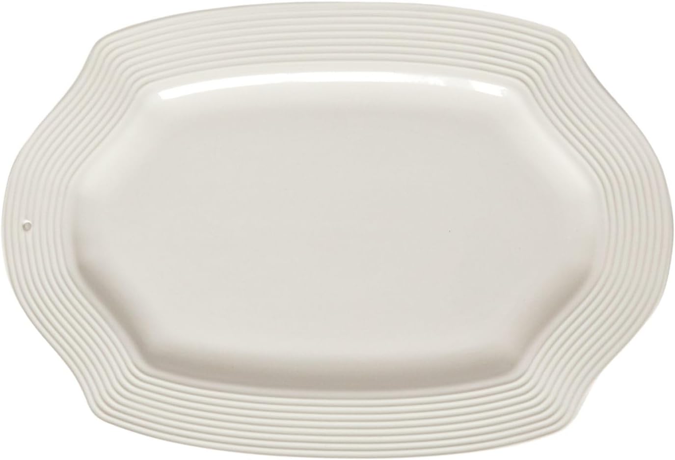 Nora Fleming Stoneware Serving Platter - Large Pretty Platter Tray for Appetizers, Snacks, and Side Dishes - Perfect for Entertaining Guests - Pair with One of Our Hand-Painted Minis- PP9 - White