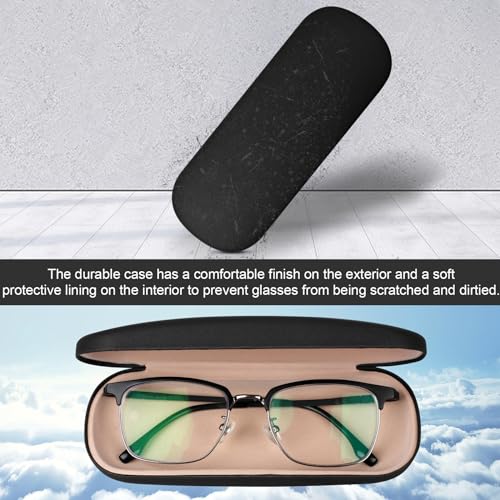 Joyberg Glasses Case, 2 Pack Eyeglass Case with Cleaning Cloth, Glasses Case Hard Shell Fits Most Glasses4