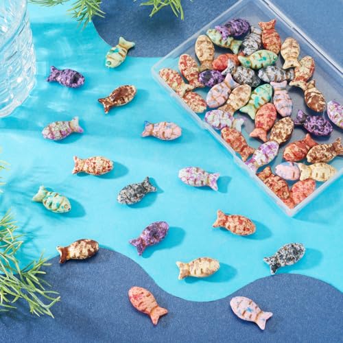 Perles poisson turquoise pour création de bijoux et décoration de plage - 7