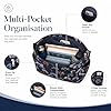 Floral Tote Water-resistant Large Shoulder Bag for Shopping School Work College Yoga Travel Beach Daily Use with Multi Pockets #4