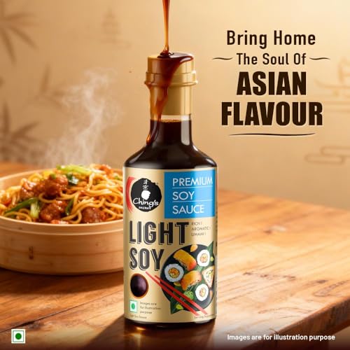 Image of Ching's Premium Light Soy Sauce 500g| With Naturally Fermented Soy| Rich, Aromatic, Umami| All Purpose Pure Veg| Suitable for cooking, Stir-fries and dip