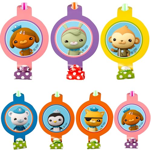 Mighty Mojo Octonauts Blowout Bash: Pack of 10 Character Blowers - Ideal for Kids Parties Birthdays and Ocean Adventures - Vibrant and Fun Party Favors
